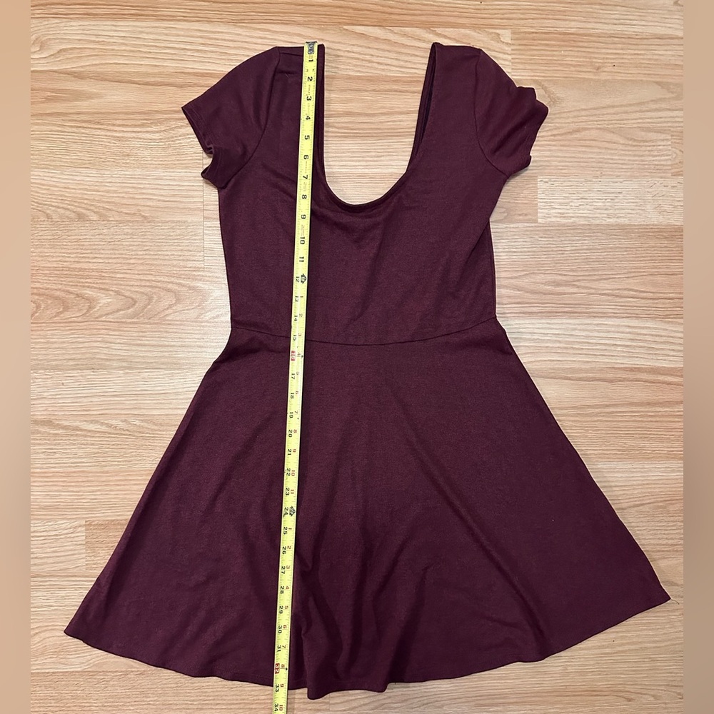 Forever 21 Maroon Short-sleeve Dress - Picture 5 of 6